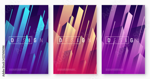 Vector abstract dynamic geometric backgrounds, colorful minimal 