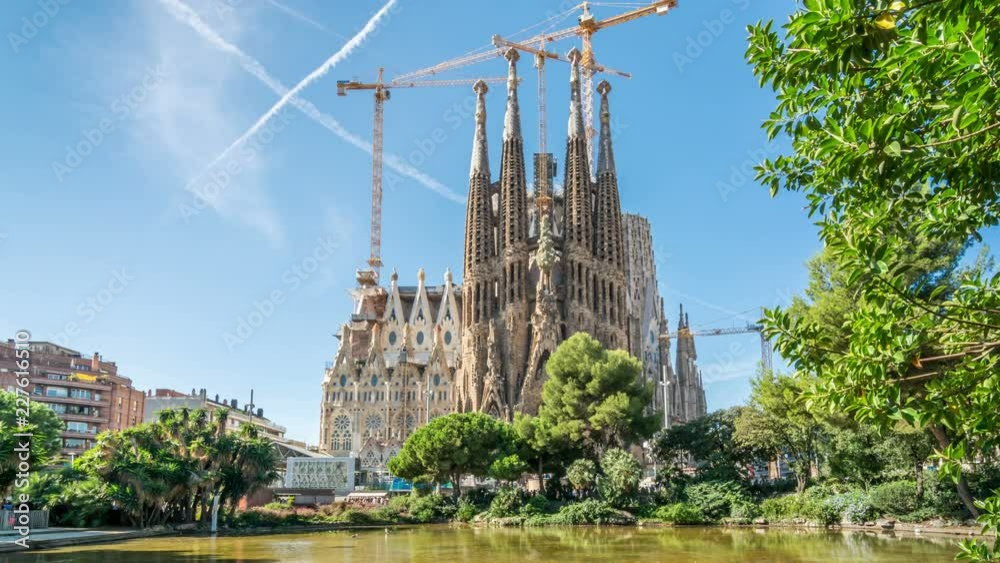 The Sagrada Familia, a famous unfinished church designed by Catalan architect Antoni Gaudi. Sagrada Familia is one of the most visited touristic sights in Barcelona. The Sagrada Familia, a famous unfinished church designed by Catalan architect Antoni Gaudi. Sagrada Familia is one of the most visited touristic sights in Barcelona.