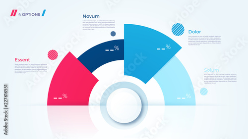 Vector circle chart design, template for creating infographics