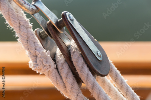 Detail eines Segelschiffes