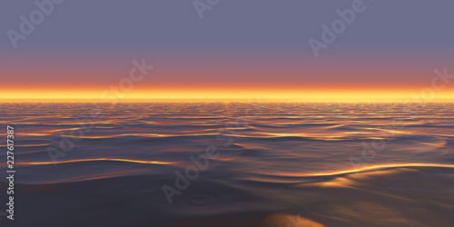Abstract Panorama Background Design Creativity of Water surface and reflections , 3D Illustration
