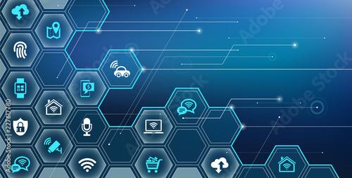 consumer internet of things - iot devices, connectivity & networks – vector illustration