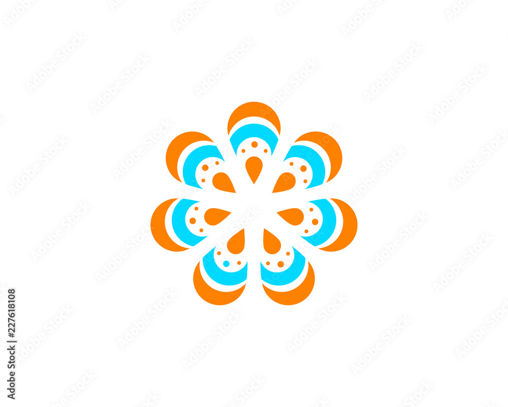 abstract flower company logo vector