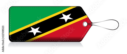 Saint Kitts and Nevis flag flag label