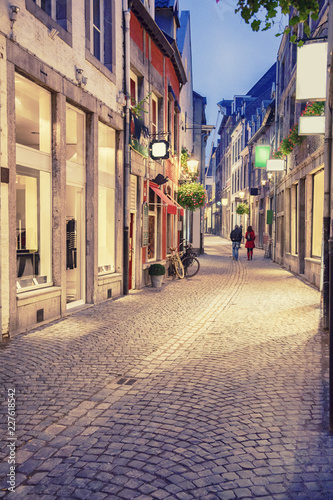 evening in  historical center of Maastricht