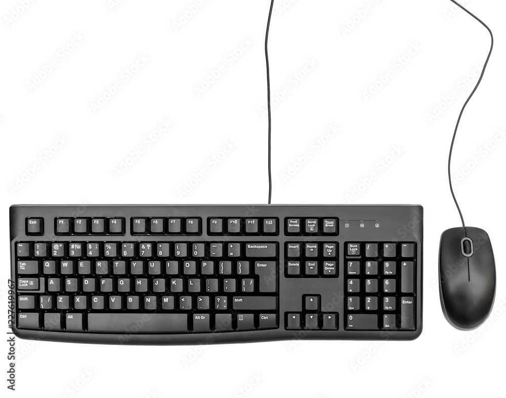 Computer mouse with keyboard on white. Top view. Computer mouse with keyboard on white. Top view.