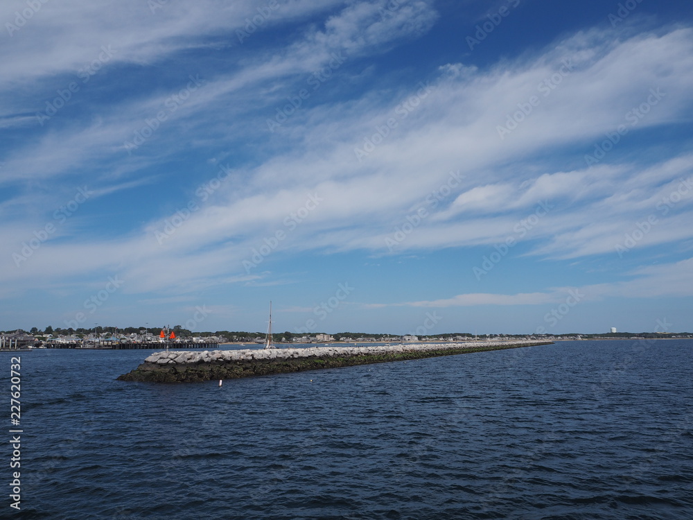 Steinbuhne beim Hafen von Provincetown