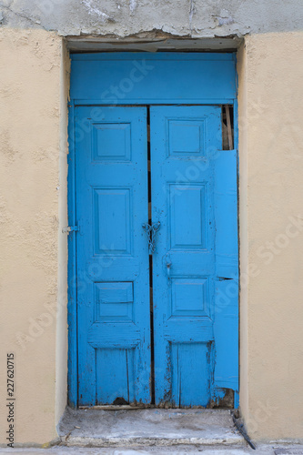 Greek painted blue doors © B.M.