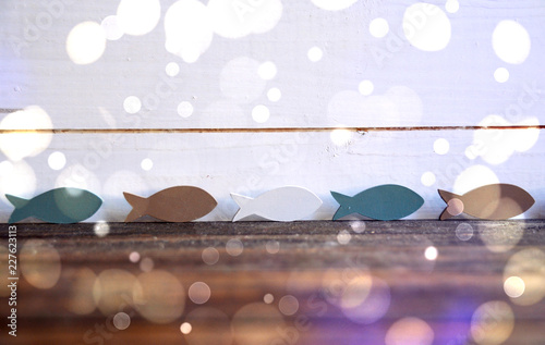 Grußkarte - Fische Bokeh Li...