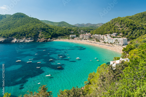 A beach with crystal water in Ibiza photo