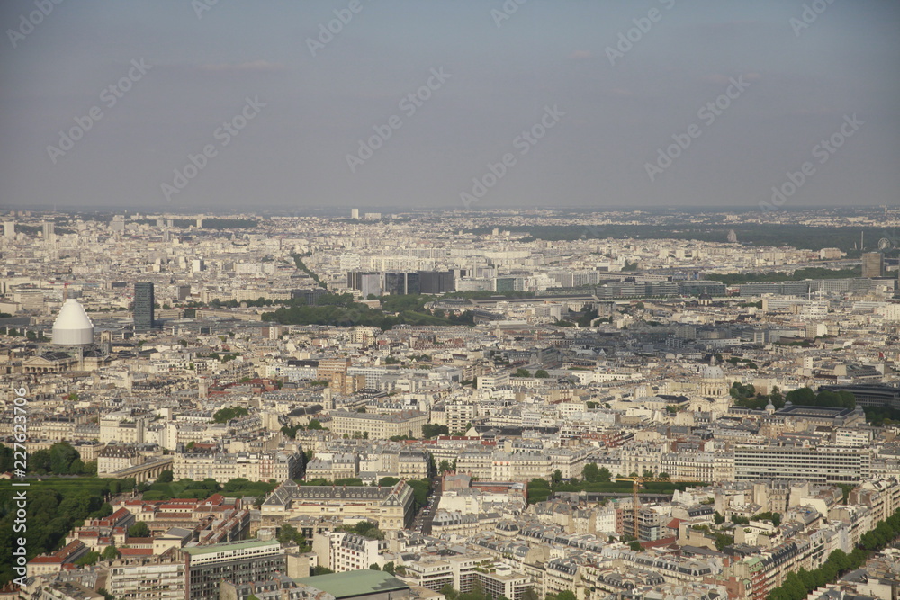 view of the quarters of Paris from the Montparnasse tower