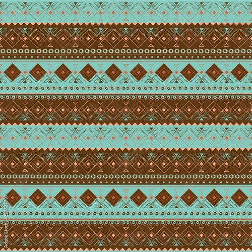 Vector handdrawn tribal geometric pattern. Color boho styled ilustration background.vector illustration