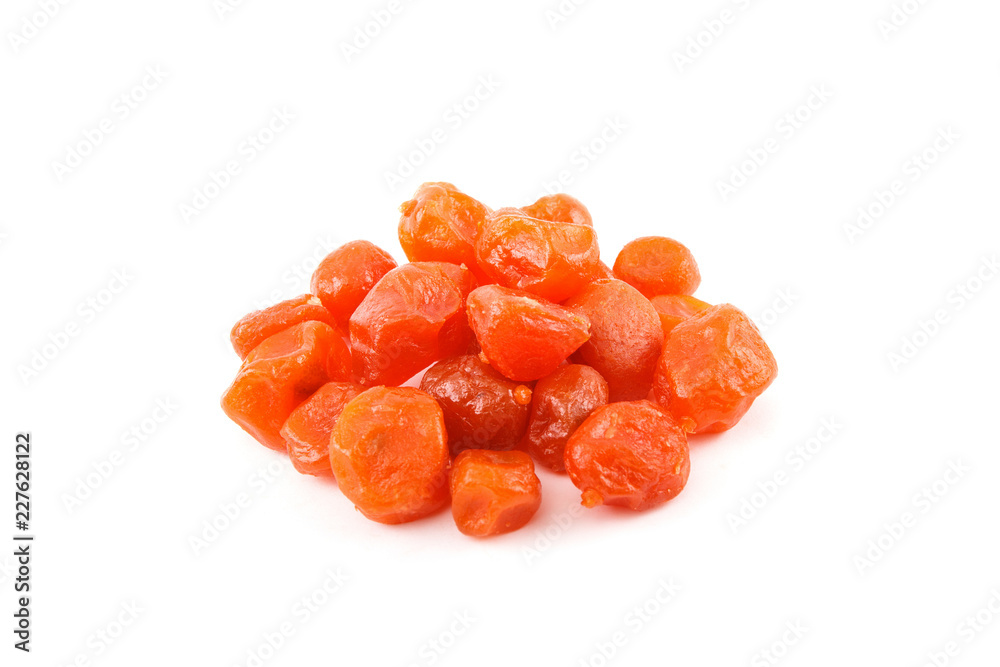 Dried orange kumquat isolated Dried orange kumquat isolated