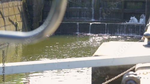 Rideau Canal close up footage of dry lockstation photo