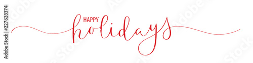 HAPPY HOLIDAYS brush calligraphy banner