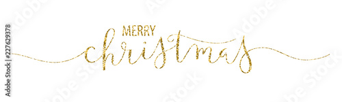 MERRY CHRISTMAS brush calligraphy banner