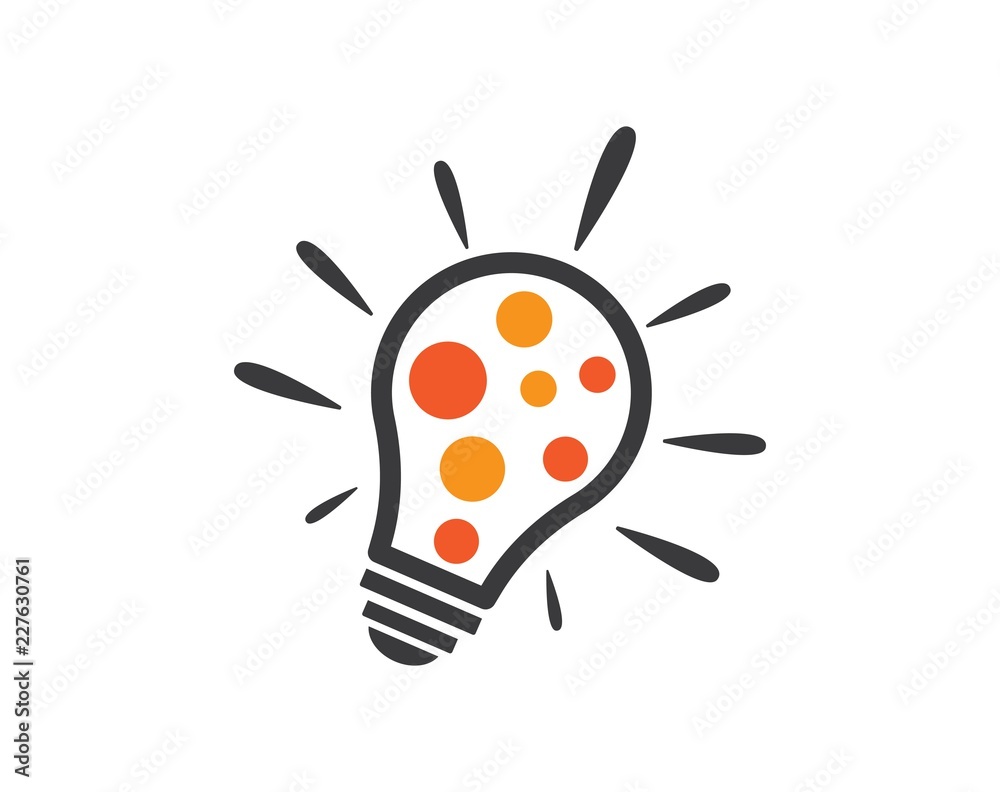 Fototapeta premium light bulb design logo template