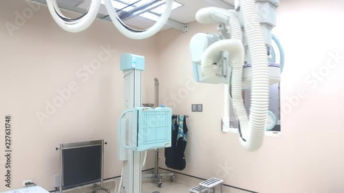 X-ray generator tube / X-ray machine moving on the position automatic control. modern medical equipment.