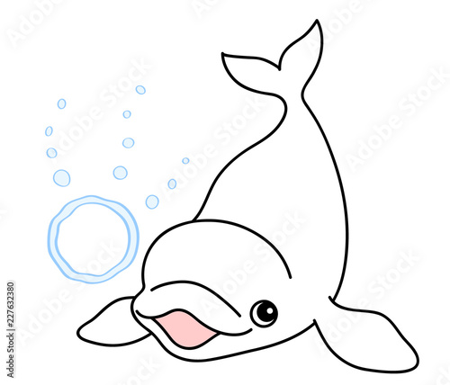 シロイルカ ベルーガ バブルリング Stock イラスト Adobe Stock