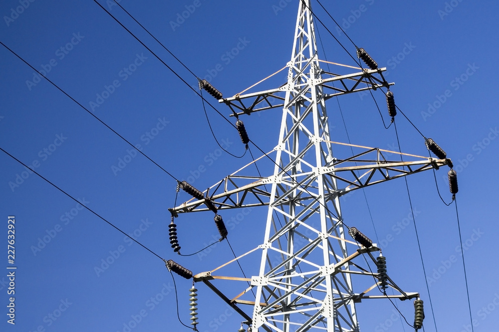 Power pillar or pylon on sky background Power pillar or pylon on sky background