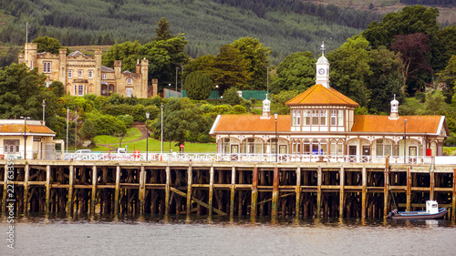 Victorian buildings on the pier at Dunoon on the Firth of Clyde. photo