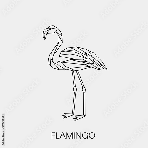 Geometric Flamingo Temporary Tattoo | EasyTatt™ – EasyTatt Ink co.