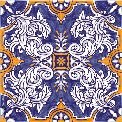 Azulejos Portuguese watercolor