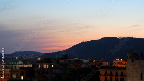 Camaldoli Hill from the terrace of St. Elmo castle in Naples