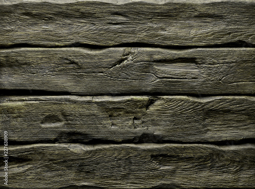 Wood log or plank green texture background surface