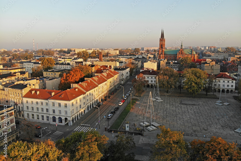 Łódź, Polska- widok na Stary Rynek.