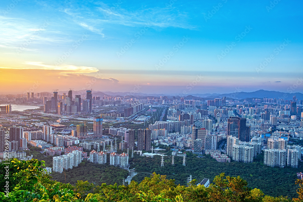Shenzhen Qianhai Bay Aerial View / Shenzhen City Scenery