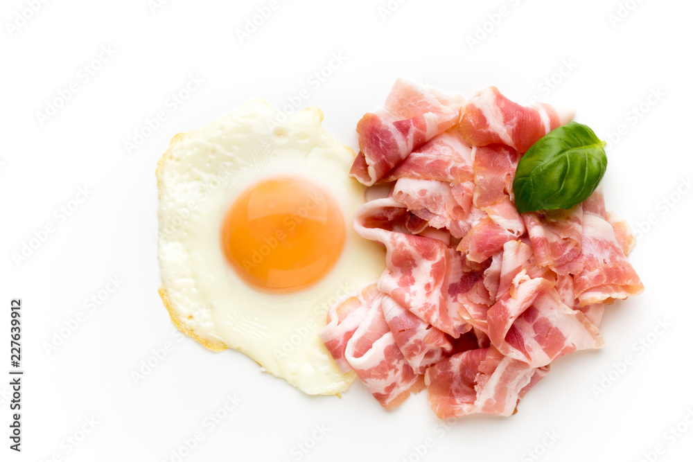 Eggs and baconon on the isolated background. Eggs and baconon on the isolated background.