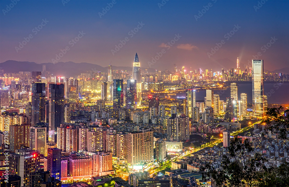 Shenzhen city night scenery