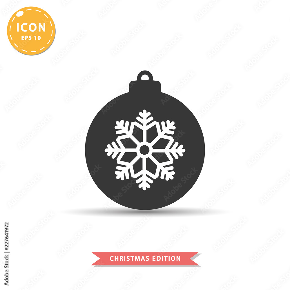Christmas ball icon simple flat style vector illustration. Christmas ball icon simple flat style vector illustration.