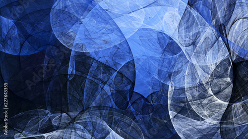 Abstract painted blue grunge texture. Fractal background. Digital art. 3D rendering.