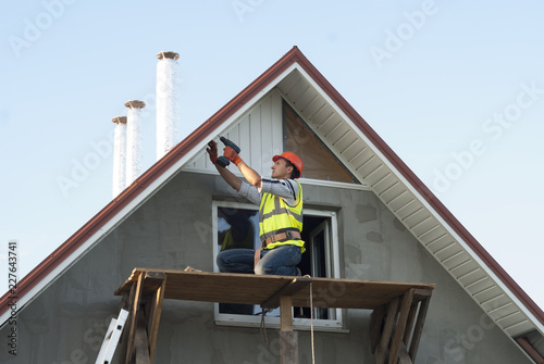Obraz na plátně installation of soffits
