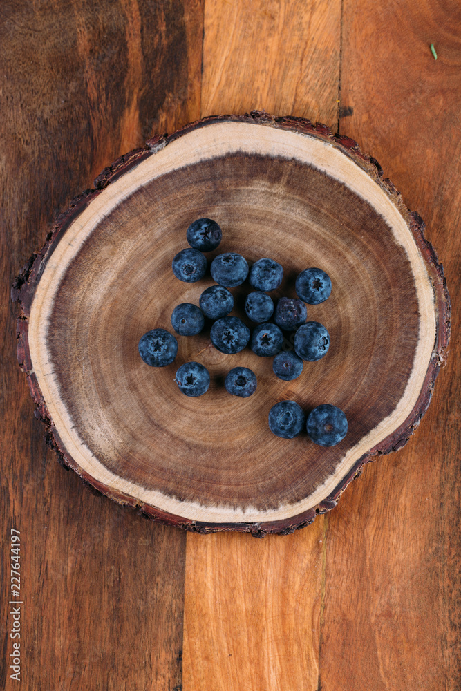 Blueberries on wooden table Blueberries on wooden table