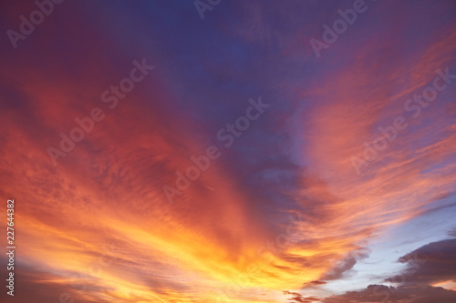Fototapeta Naklejka Na Ścianę i Meble -  Dramatic Sky and Sun Rays Background