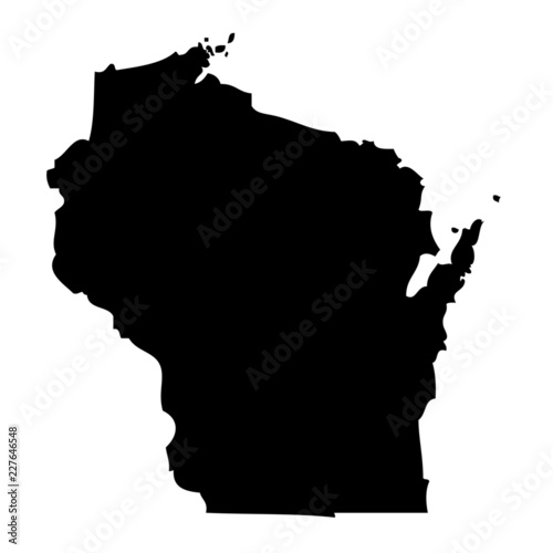 Wisconsin - map state of USA