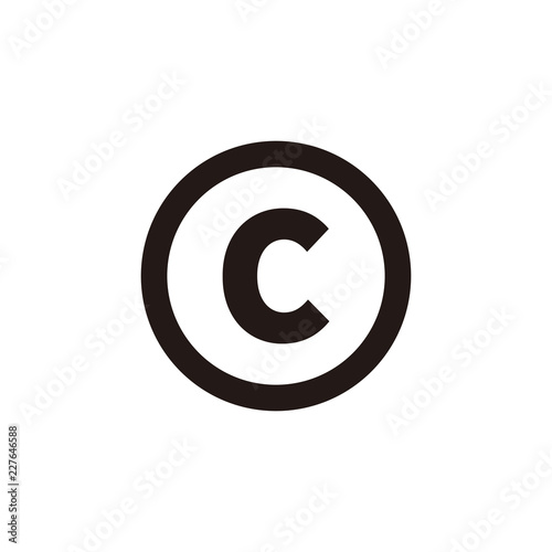 Copyright icon vector