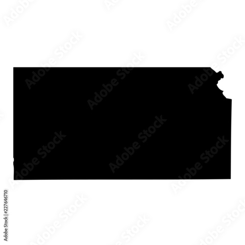 Kansas - map state of USA