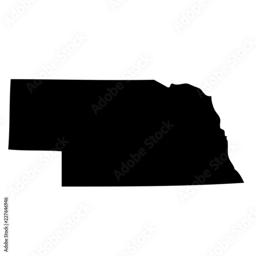 Nebraska - map state of USA