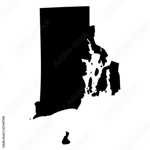 Rhode Island - map state of USA