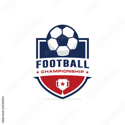 Football soccer logo template