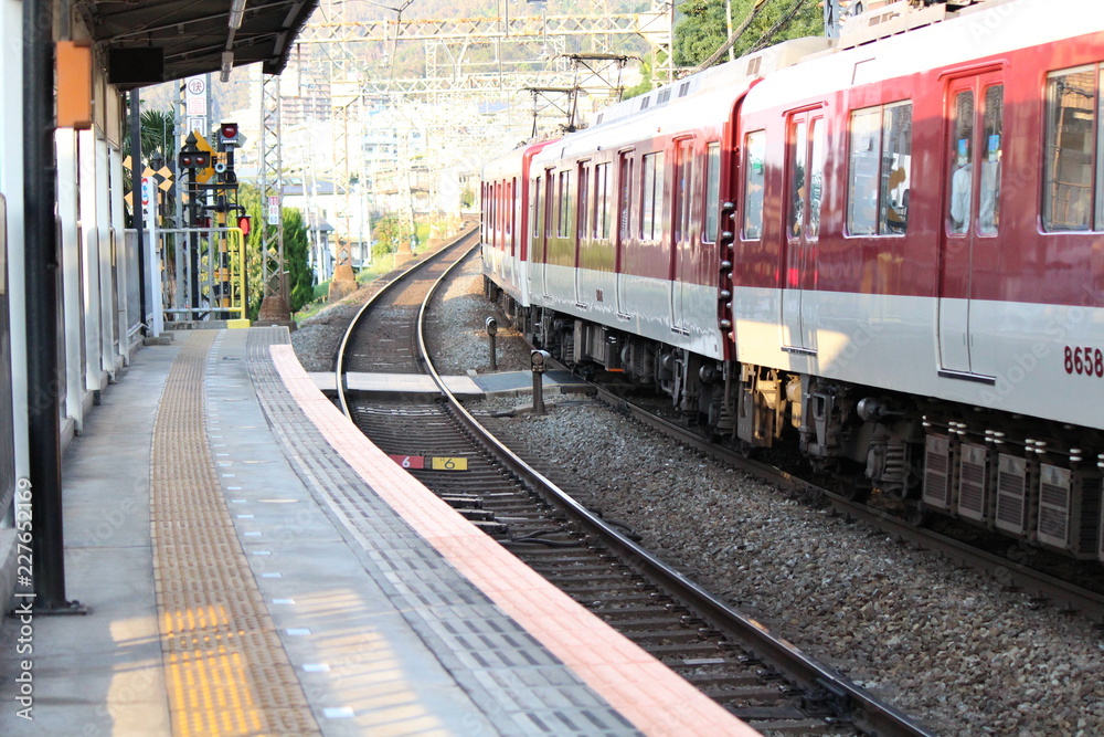 A train running in Japan. Kintetsu train A train running in Japan. Kintetsu train