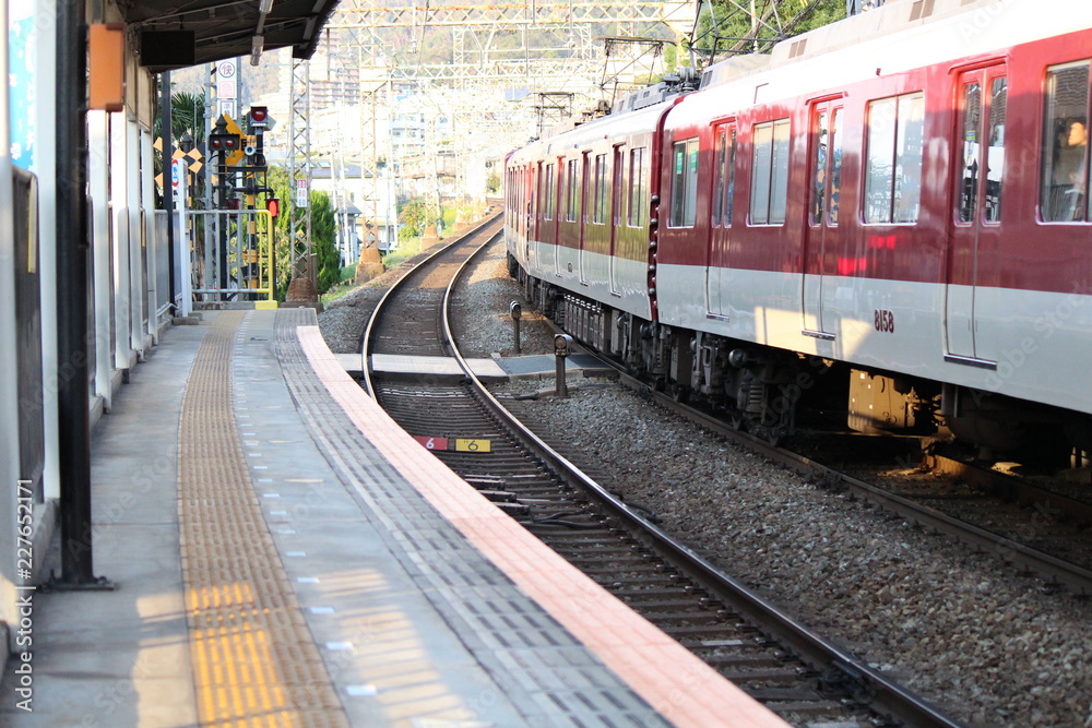 A train running in Japan. Kintetsu train A train running in Japan. Kintetsu train