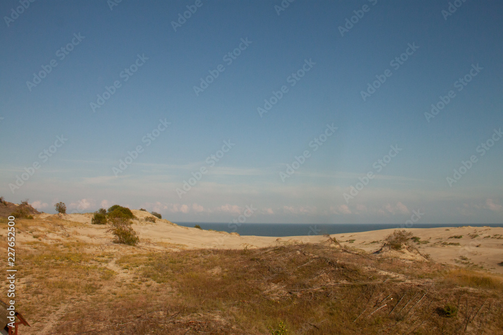 landscape with sands and blue sky landscape with sands and blue sky