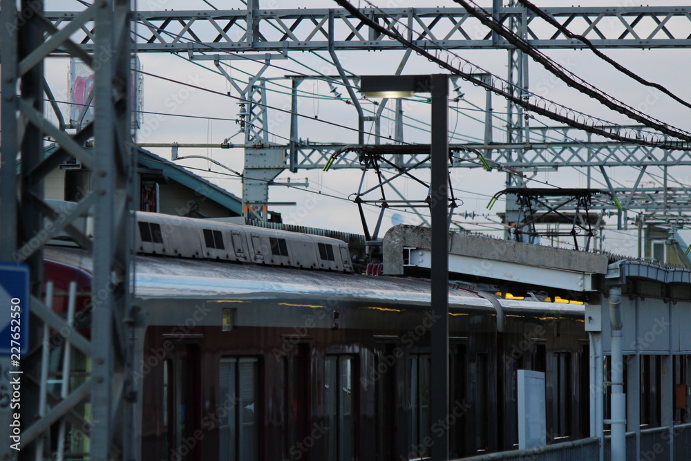 A train running in Japan. Kintetsu train A train running in Japan. Kintetsu train
