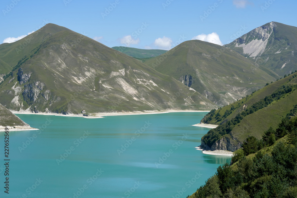 Lake Kezenoy-am in the Caucasus Mountains of Chechnya in Russia. 