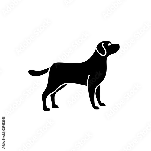 dog silhouette vector. dog logo icon template